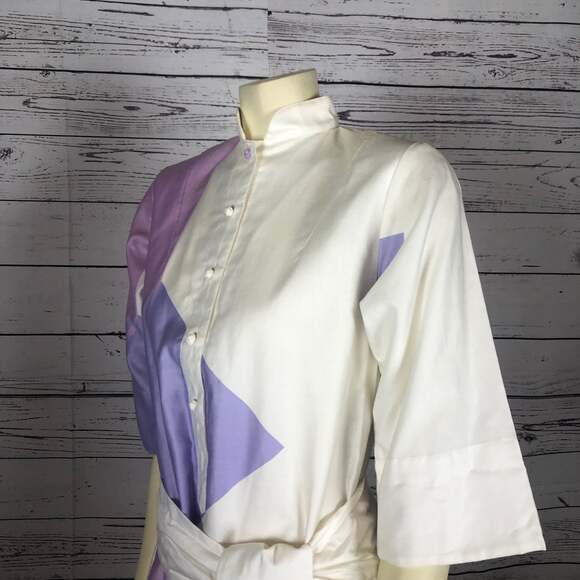 Vintage Catherine Ogust Penthouse Gallery “Forever Dress” Abstract Shirtdress XS - Picture 9 of 13